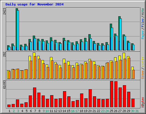 Daily usage for November 2024