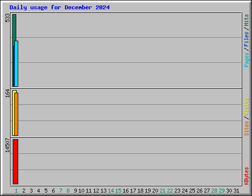 Daily usage for December 2024