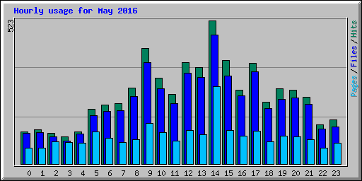Hourly usage for May 2016