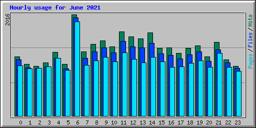 Hourly usage for June 2021