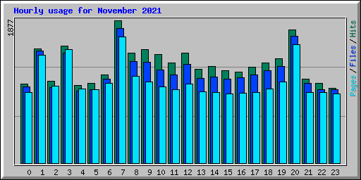Hourly usage for November 2021