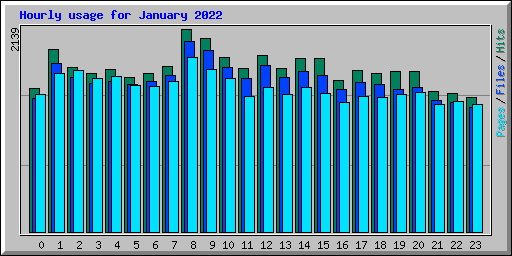 Hourly usage for January 2022