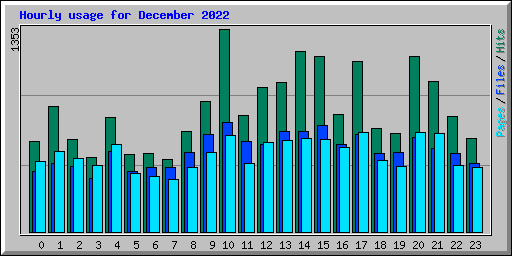 Hourly usage for December 2022